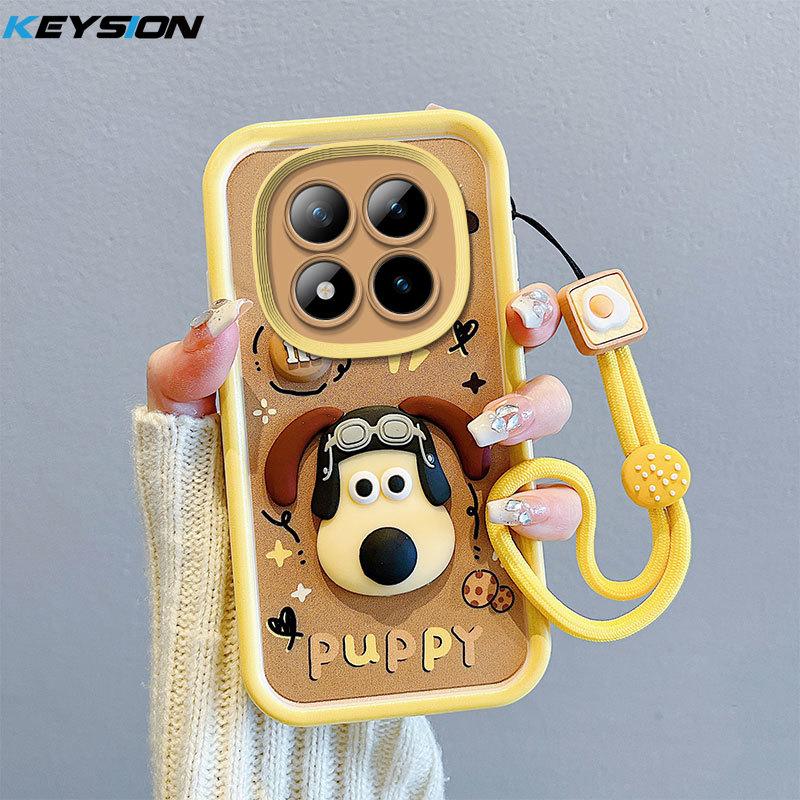 

KEYSION Shockproof Case for Redmi Note 15 4G 15 Pro 5G with Lanyard Silicone Cute 3D Cartoon Doll Phone Cover for Redmi Note 15 Pro+ 5G for Redmi Note 15 4G