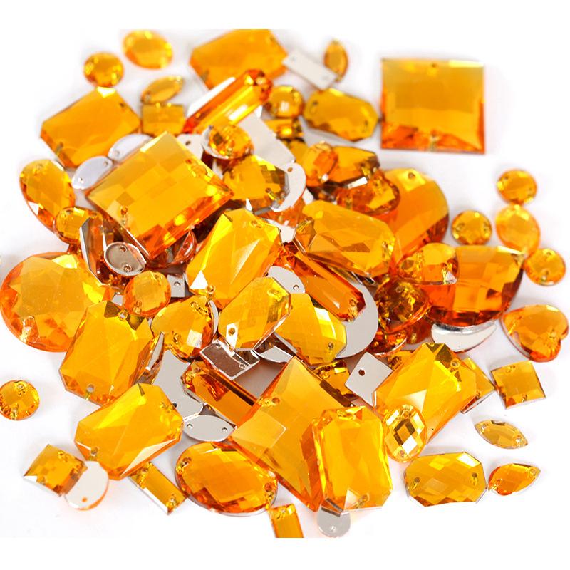 Mixed Shape Imitation Table Double Hole Mesh Hand Seam Drill Acrylic Drill, Special-Shaped Drill Diy Accessorie Flat Bottom Drill Beauty Sticker Drill