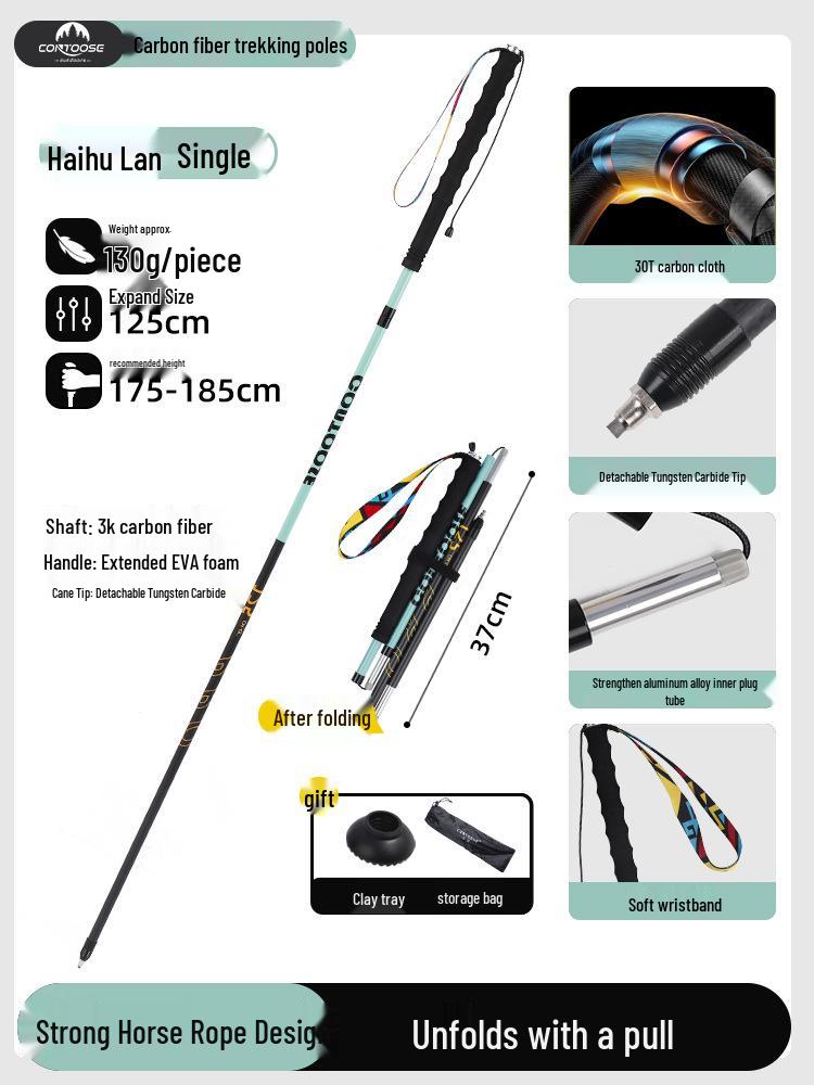 

Outdoor Carbon Fiber Folding Hiking & Trail Running Poles