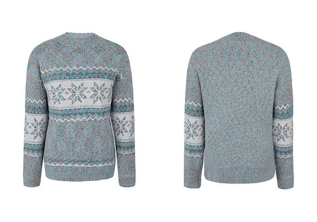 2026 Autumn-Winter Women's Snowflake Half-High Collar Sweater