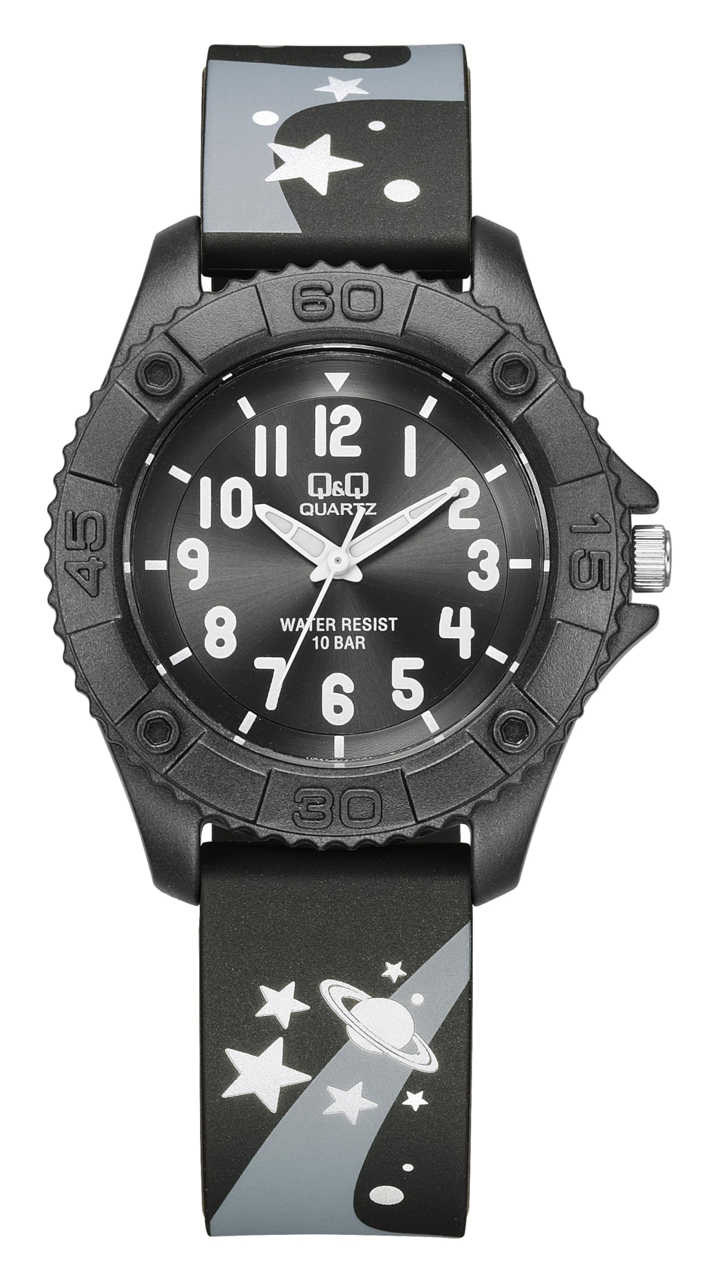 10 ATM Water Resistant Analog Kids Collection VQ96J014 Black x Gray [Citizen Q&Q] Watch, Q&Q