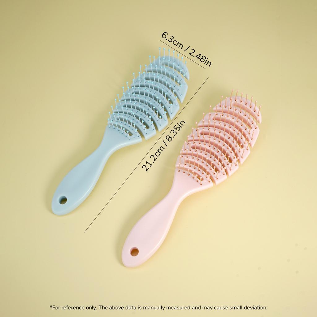 Multicolor Hollow Out Hair Brushes Set Flexible Bristles for Gentle Detangling Styling All Hair Types Daily Use Scalp Massage