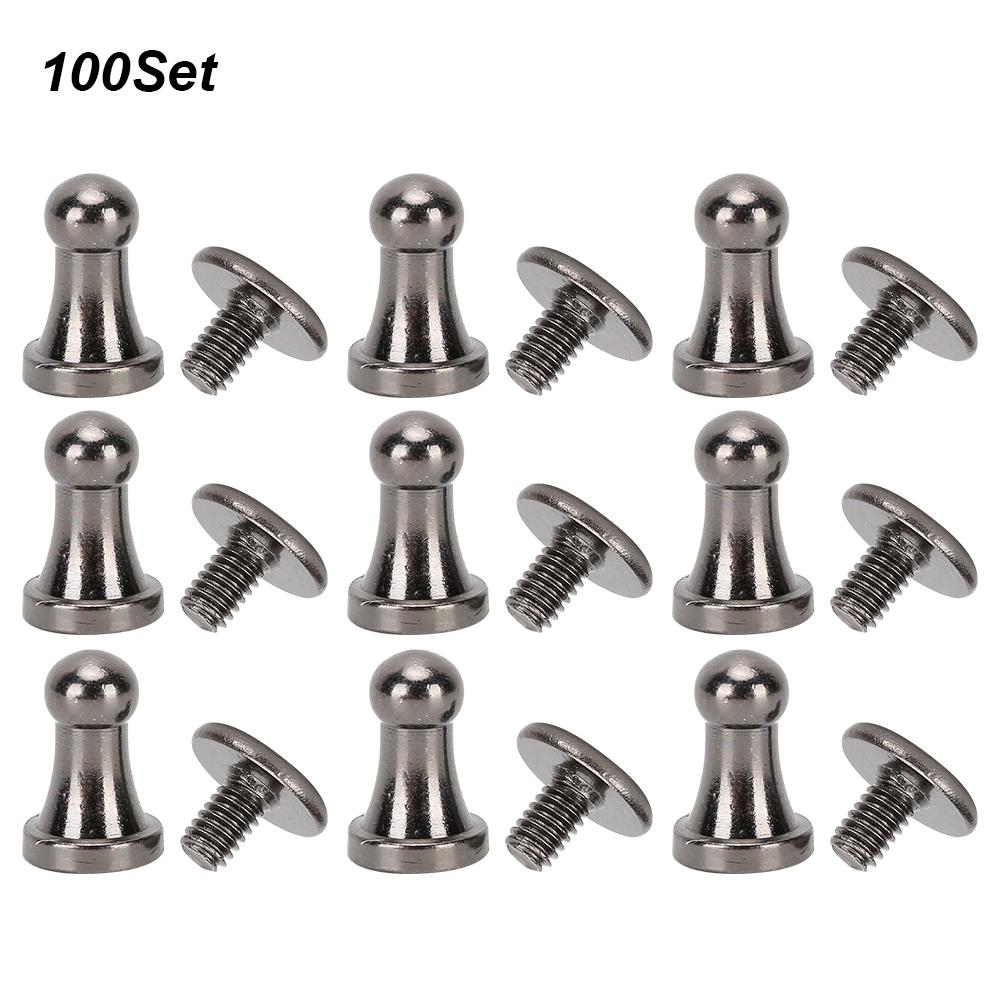 Round Head Rivet Button Screw Back Studs Handbag Leather Craft DIY Decoration Accessories