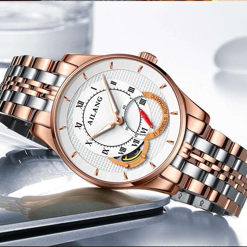 AILANG Klocka Stål Automatisk Maskinur Klocka Stor Urtavla Vattentät Mode Business Herrklocka