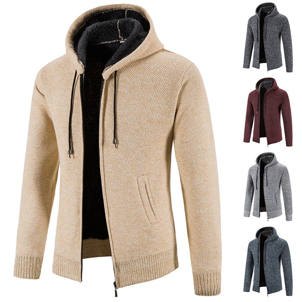 Men's Zip Up Hooded Jacket Long Sleeve Casual Outdoor Fashion Coat