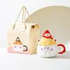 Cartoon Expression Ceramic Mug High Looking Souvenir Gift Water Cup for Best Friend Girl Heart Cup Home Breakfast Cup