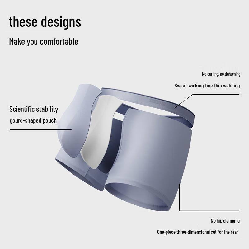 Banana In Silver Skin 300S Men's 6-Pack Antibacterial Boxer Briefs