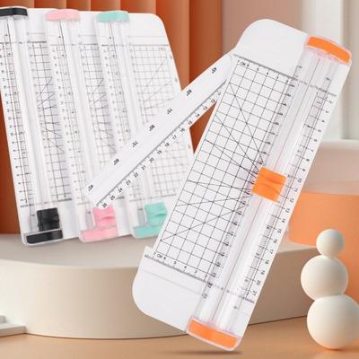 Paper Chopper Portable Paper Trimmer Paper Slicer Scrapbooking Tool Sharp Blade Side Ruler for Craft Paper A4 A5 Paper Flyer Label Cardstock Cutter