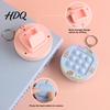 Stress Relief Keychain Push Bubble Game Console Mini Popping Fidget Toy Machine Backpack Bag Purse Charm Party Favors