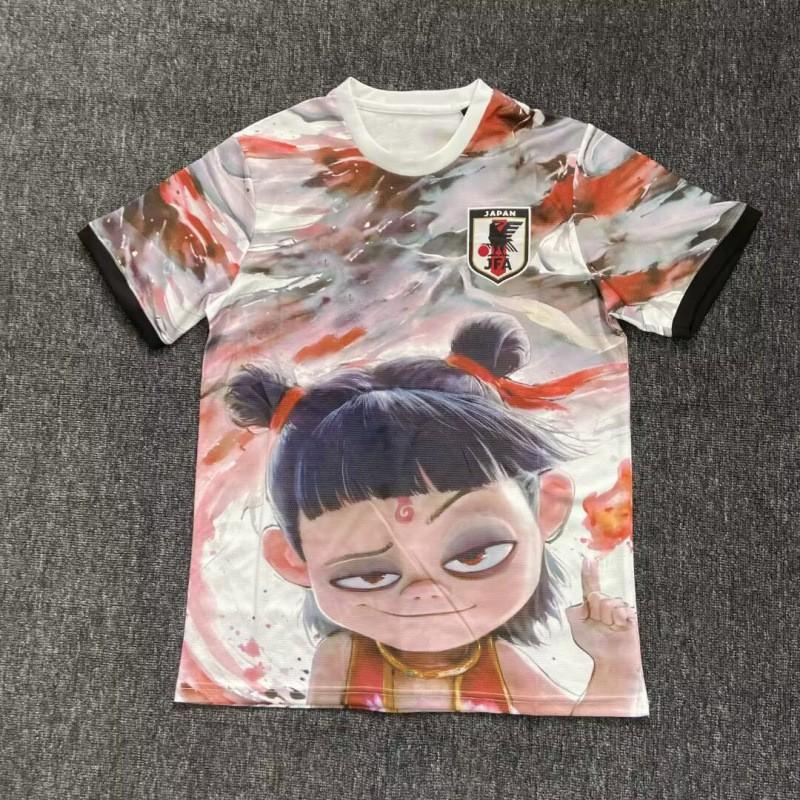 Kurzärmeliges Fußballtrikot inspiriert von der japanischen Nationalmannschaft Anime-Kollaboration Dragon Ball One Piece Naruto