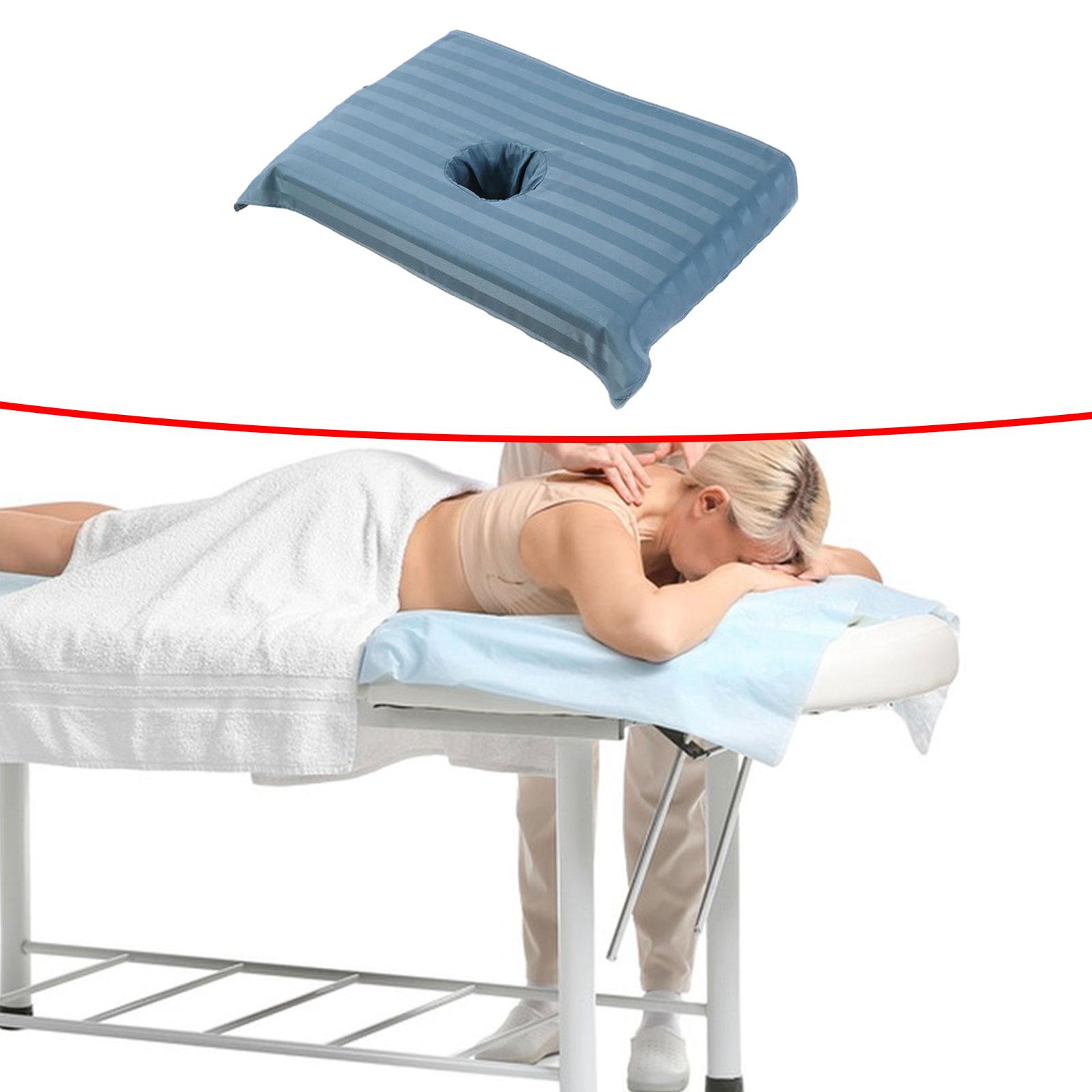 

Soft Cotton Bed Cover Protector with Face Hole Comfortable Reusable Beauty Bed Sheet Full Cover for Massage Couch Daily Care синій