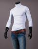 Spring and Autumn Men's Slim Fit Stand Up Collar Base Shirt, High Neck Long Sleeved T-shirt, Casual Versatile Solid Color Pullover