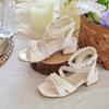 Fashion Girls' Shoes Summer New Kids Sandals Soft Soled Girls Princess Shoes Simple Women's Sandals Anti Slip Girl High Sandal