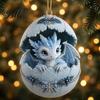 Lightweight Wall Hanging Decor Baby Dragon And Egg Christmas Ornament, 2D Flat Acrylic Tree Fantasy Style Ornament Decoration, Pendant for Xmas Tree,
