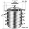 Zhuchuang Jingpin 32cm Luxury 3-Layer Stainless Steel Steamer and Soup Pot