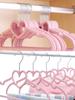 10PCS Kleiderbügel Durablor Erwachsene Kinder Kleidung Hängen Lieferungen (Rosa)e ABS Mantel mit Herzmuster F