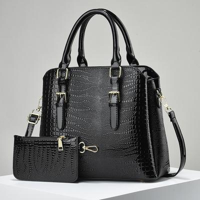 Nová taška s krokodýlím vzorem Módní vše v jednom crossbody taška Tote Atmosférická vše v jednom Módní velkokapacitní taška přes rameno