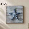 Coastal Wall Decor 3D Conch/Starfish/Shell Wooden Art, Distressed Style Decoration, Mediterranean Ocean Inspired for Bedroom Living Room or