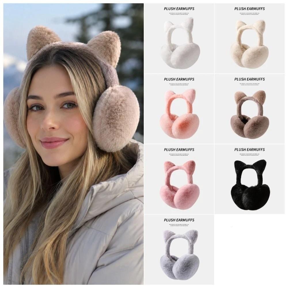 Foldable Cat Ear Muffs Anti-freeze Ear Covers Cute Windproof Earmuffs winter