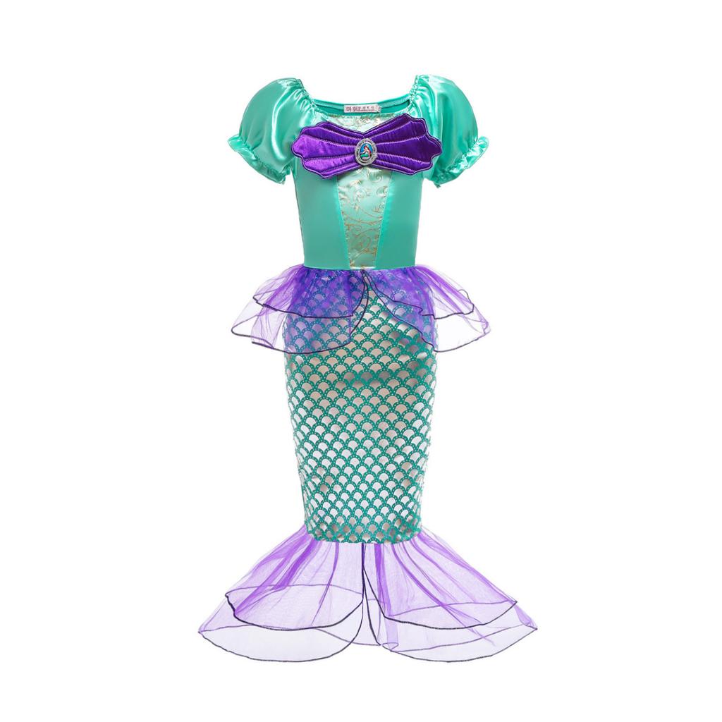 Mermaid Ariel Dress Girls Princess Dress Children's Role Playing Dress Fashionable Cute Beautiful Dress