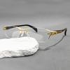 Brand High Definition Presbyopia Glasses Frame Men Women Rimless Prescription Square Eyeglasses Reading Eyeglasses