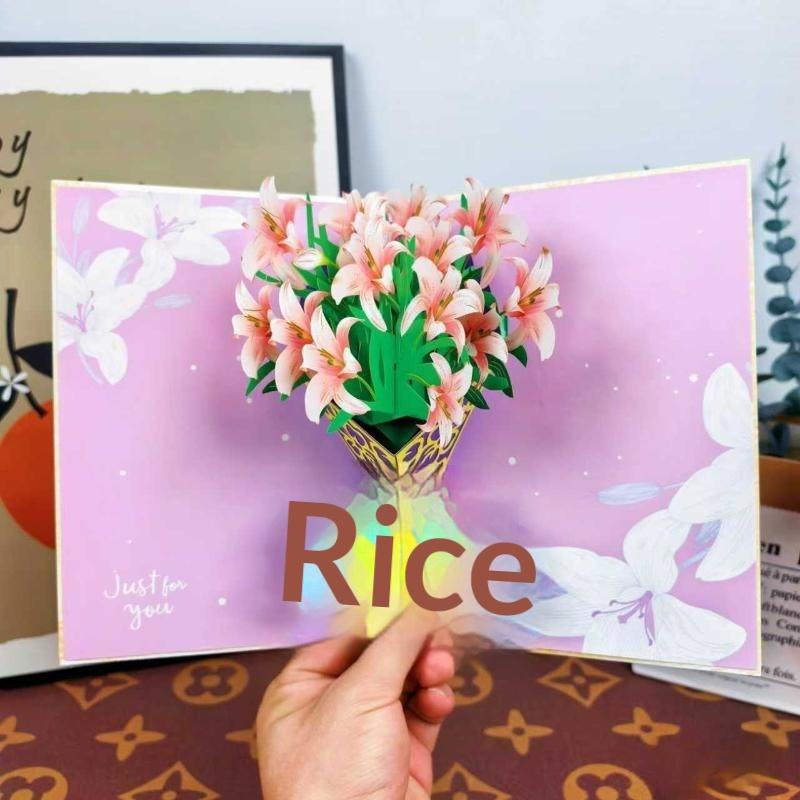 3D Fold Out Butterfly Flower Greeting Card Handmade High Quality Paper Up Card for Graduation Business Holiday Gifts