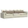 Sofa Cushions 2 Pieces Taupe 145 X 40 Cm Fabric