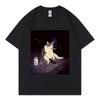 T-shirt Casual Manches Courtes Mode Chat Cool Streetwear Unisexe Harajuku Y2K Mode Casual Lâche Coton Été Nouveau T-shirt
