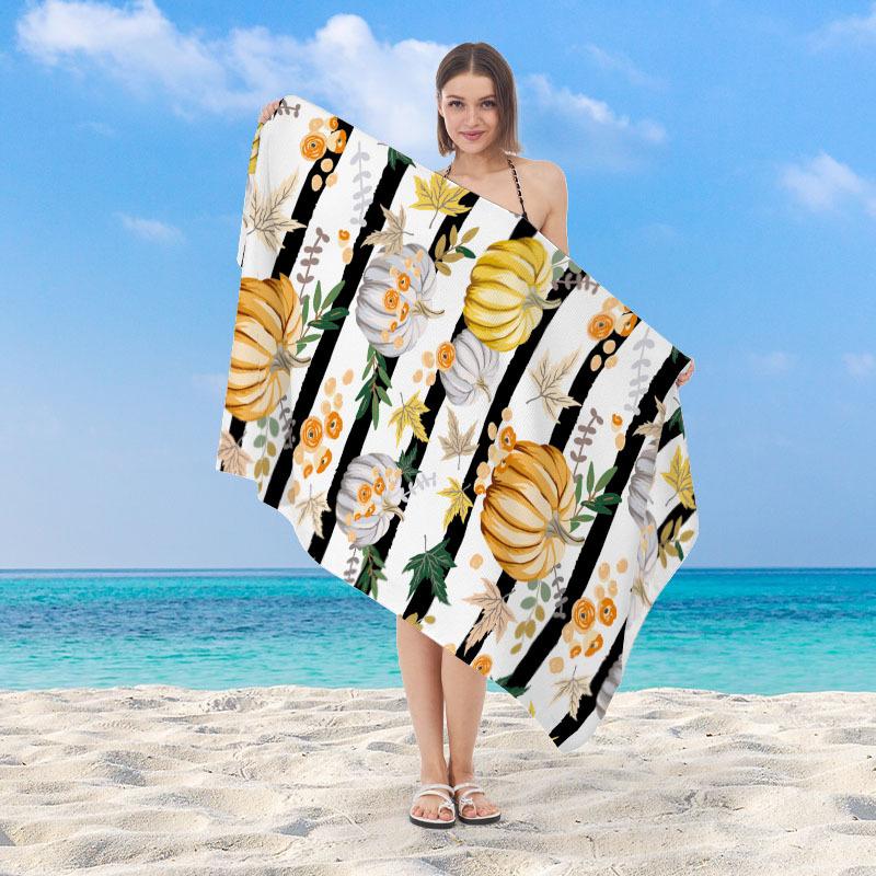 Pastel Rainbow Striped Beach Towel Microfiber Quick Dry Absorbent Lightweight Colorful Summer Towel for Beach Pool Vacation