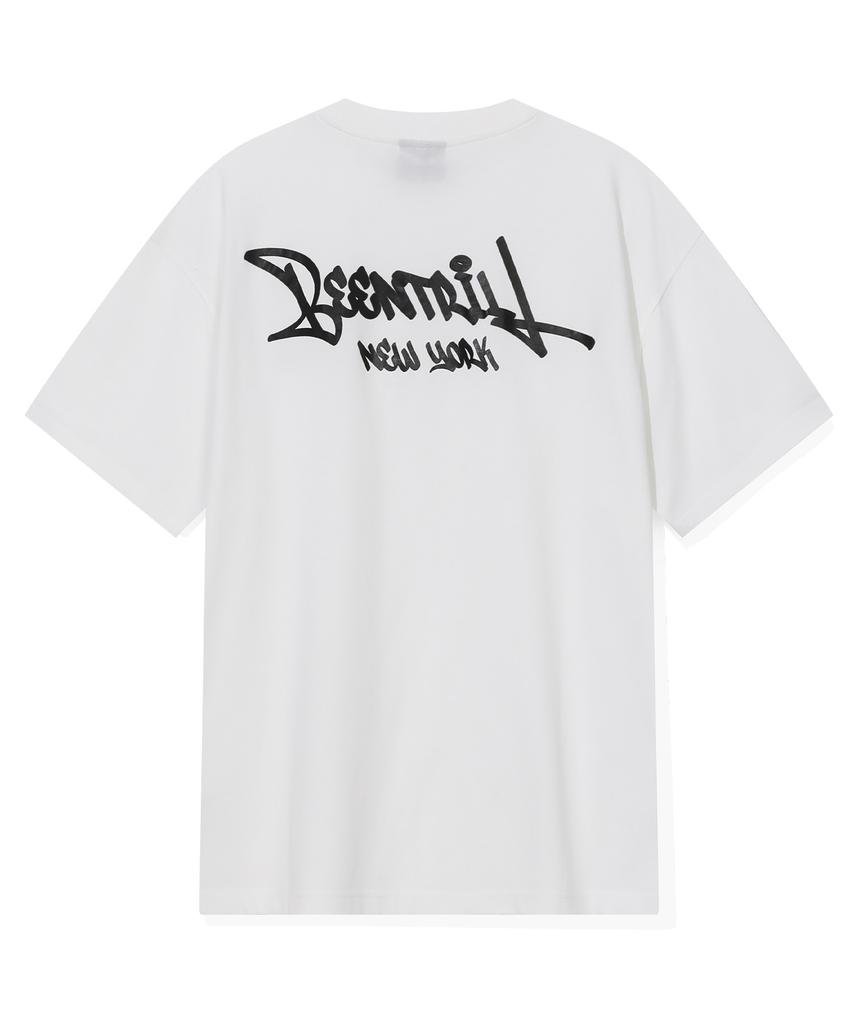 BEENTRILL Script Logo T-Shirt (Off-White)