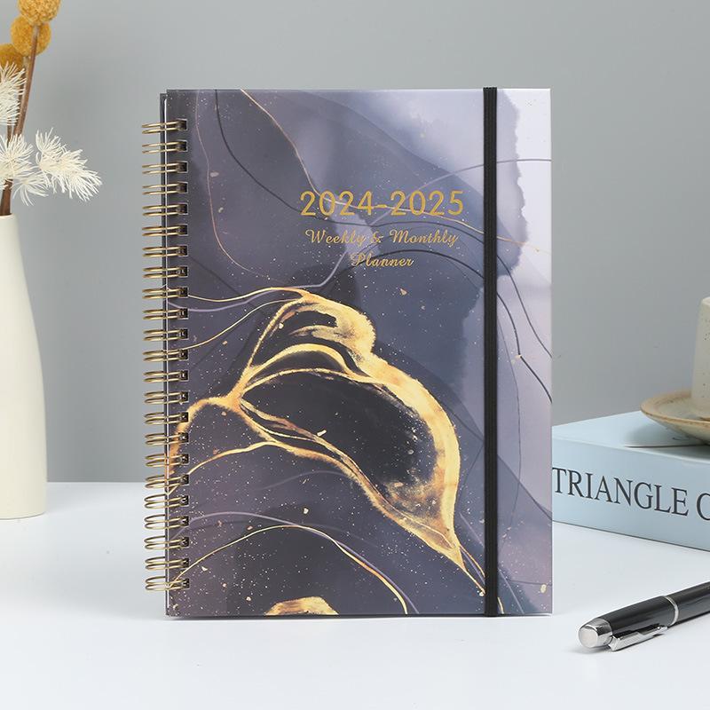 2024-2025 Spiral A5 English Weekly Planner & Notebook A5