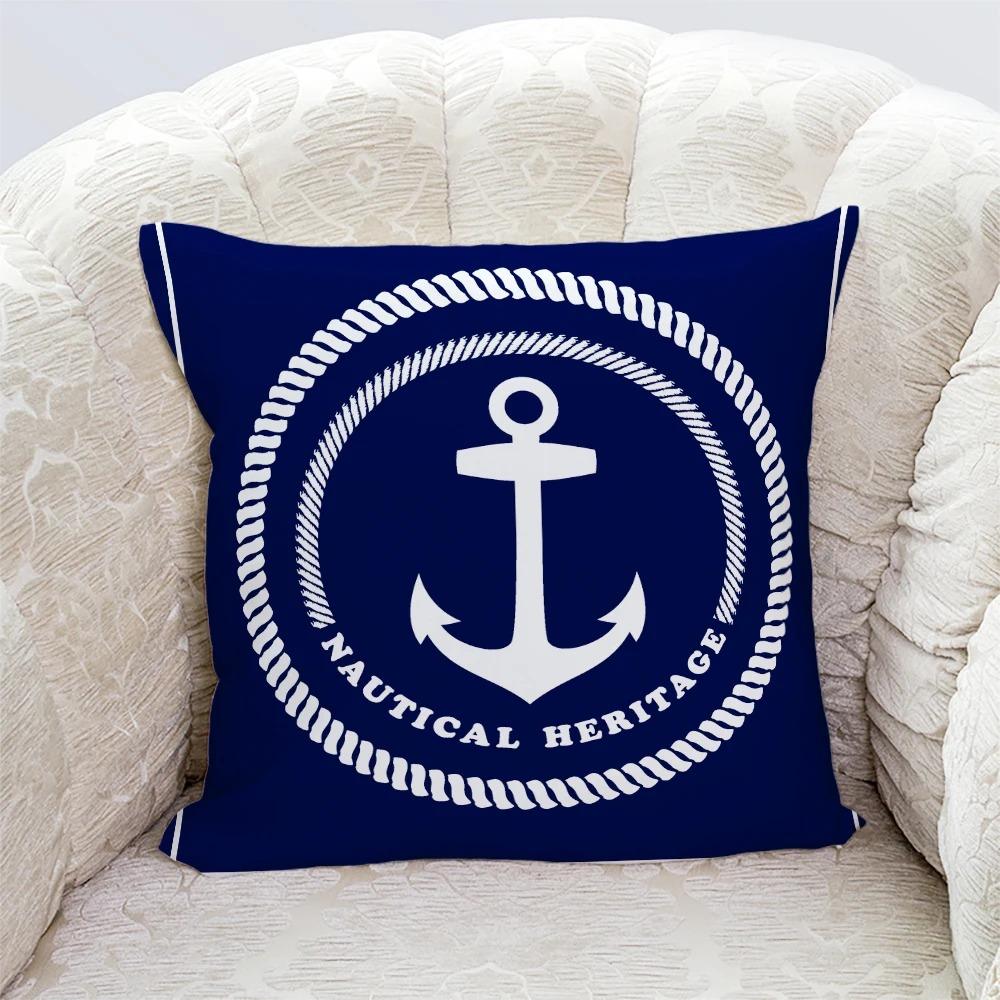 Blue Decorative Pillowcase Living Room Office Decoration Home Pillowcase