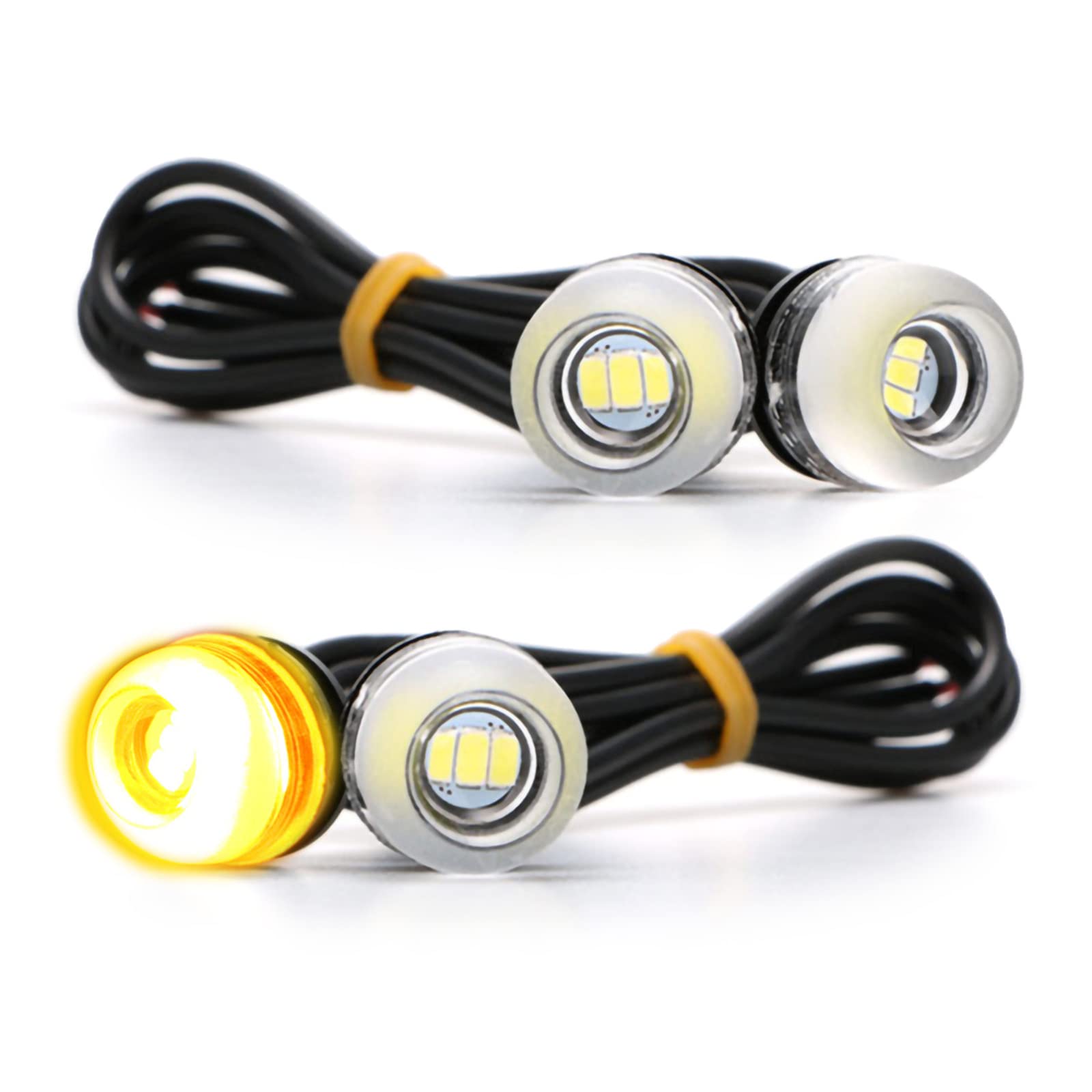 

Yuumo+ Motorcycle Turn Signal LED Ultra Small High Brightness Mini Nano Small M6 General Purpose Set of 4 Amber Orange