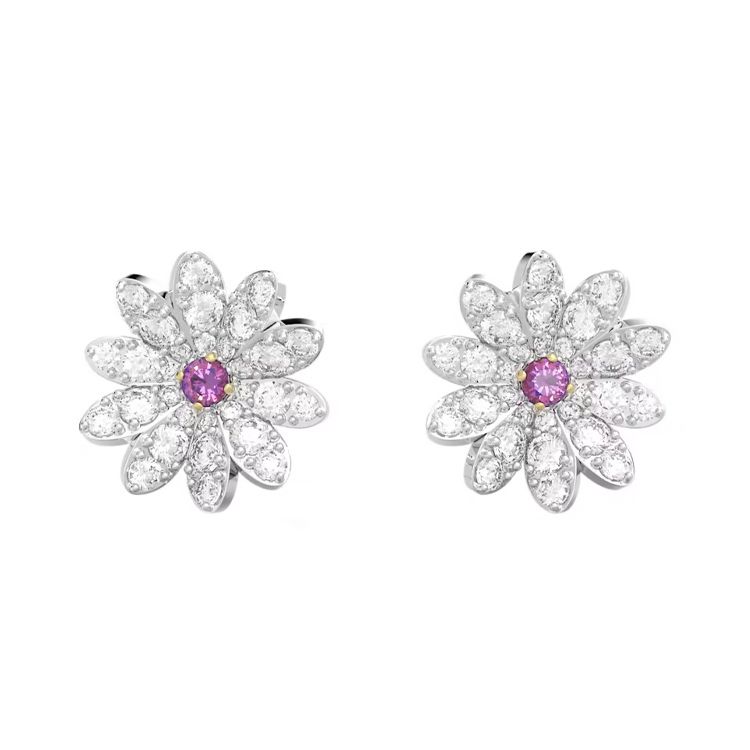Swarovski Eternal Flower Fashion Luxury Exquisite Metal Earrings Women earrings 5642873 Box (Random Color)