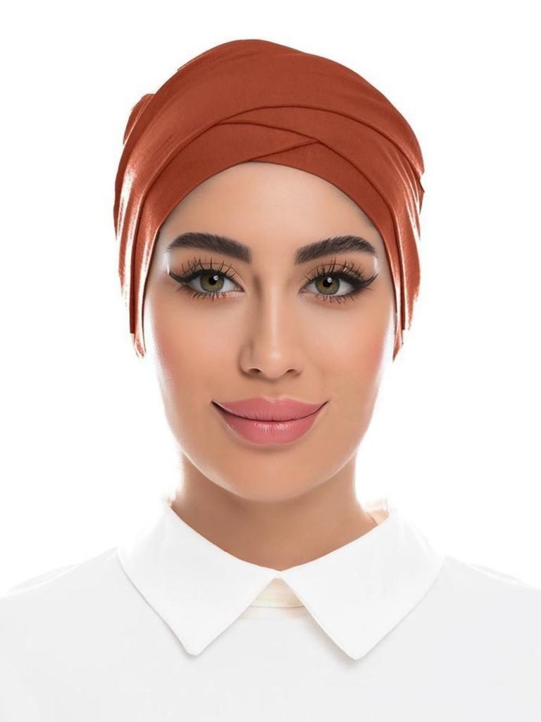 Cross Inner Hijab Women Stretch Turban Hat Lslamic Underscarf Bonnet Hat  Cotton Jersey Inner Hijab