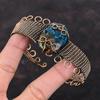 Kupfer Wassermelonen Turmalin Armreif Kupferdraht gewickelt Manschettenarmband Verstellbarer Armreif Kupfer Schmuck Edelstein HandgemachtEr Armreif Geschenk für Sie