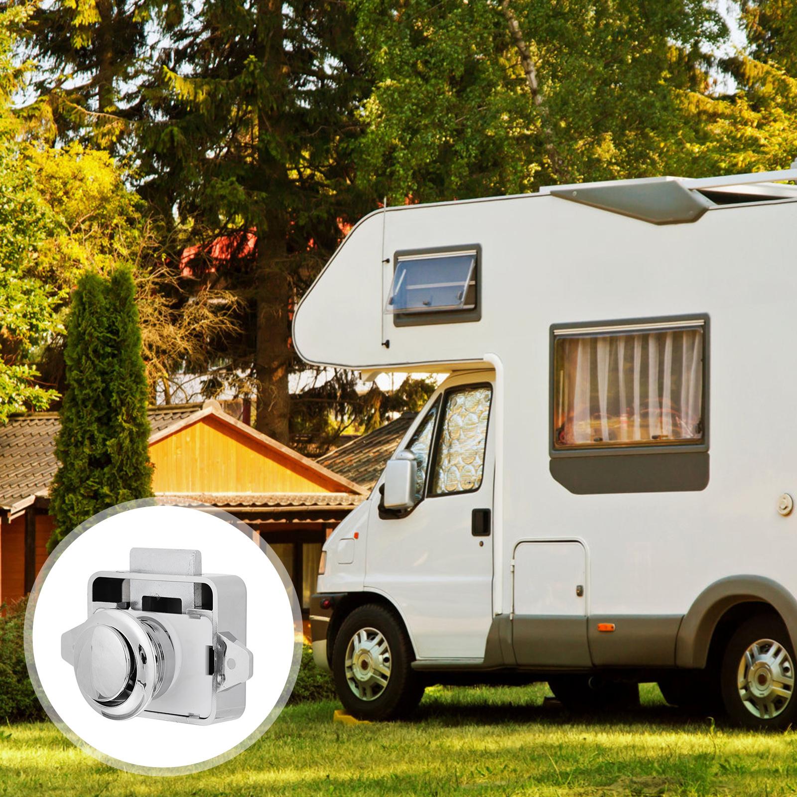 

5pcs Push Button Locks Cabinet Door Catch Bolt For Motorhome Rv Caravan Furniture Zinc Alloy Durable Simple Design Stable China Mainland