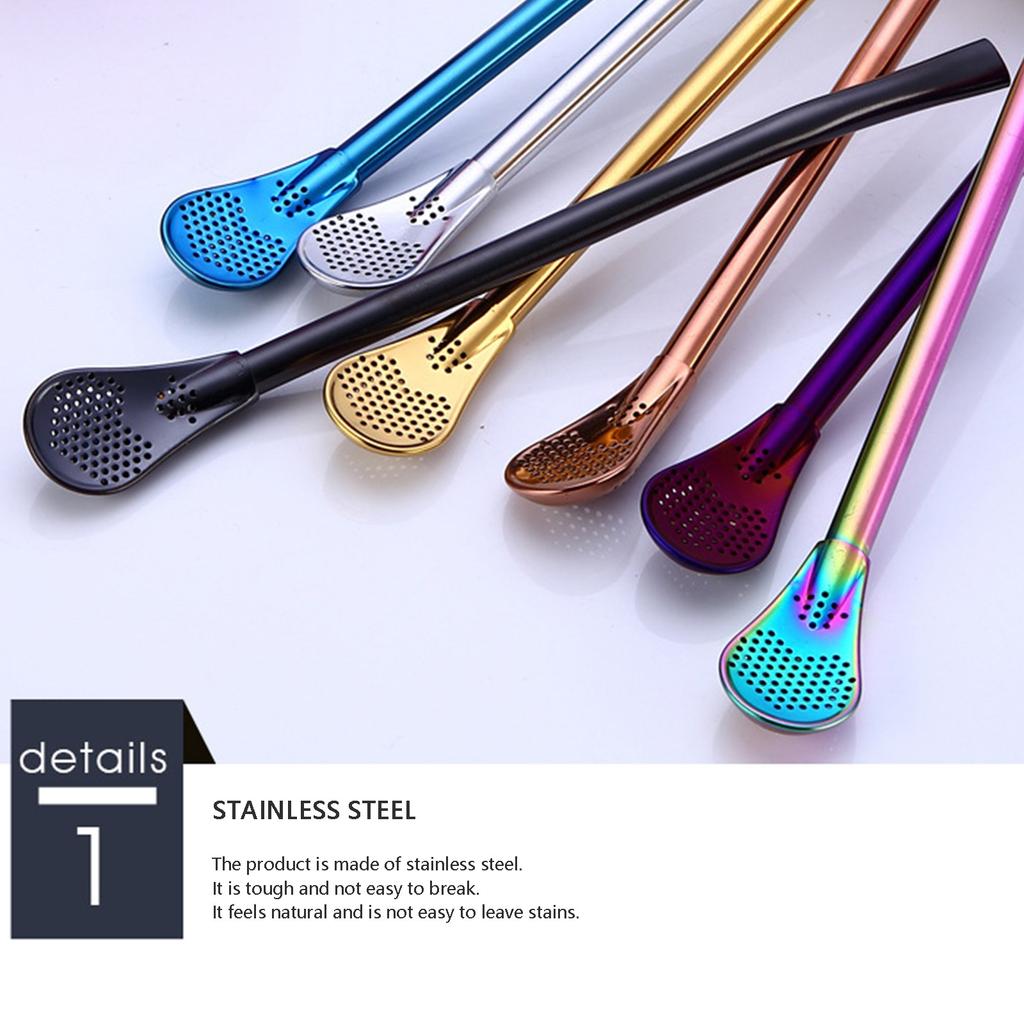 304 Stainless Steel Filter Straw Mixing Spoon Straw Filter Straw