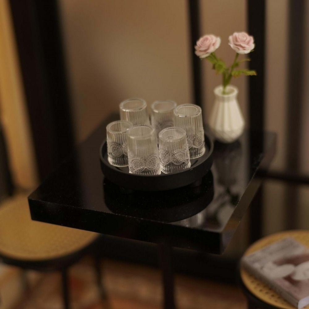 Champagne Glass Dollhouse Water Cup 1/6 Scale Doll Kitchenware Toy  Playing House
