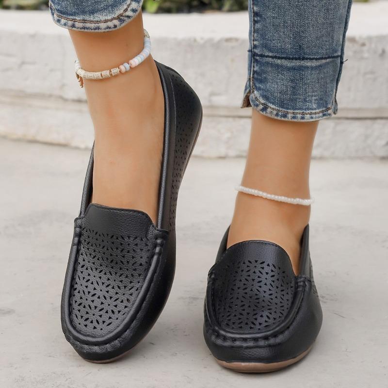 Flat Breathable Single Shoes Women's Spring and Autumn New Solid Color Versatile Round Toe