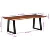 VidaXL Coffee Table, Side Table with Legs, End Table, Living Room Furniture, Modern, Honey Brown Wood 374950