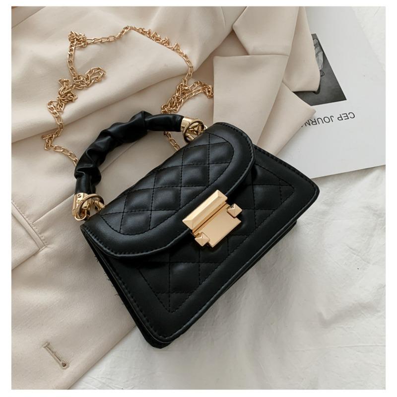 New Women's Fashion Chain Crossbody Handheld Small Square Bag