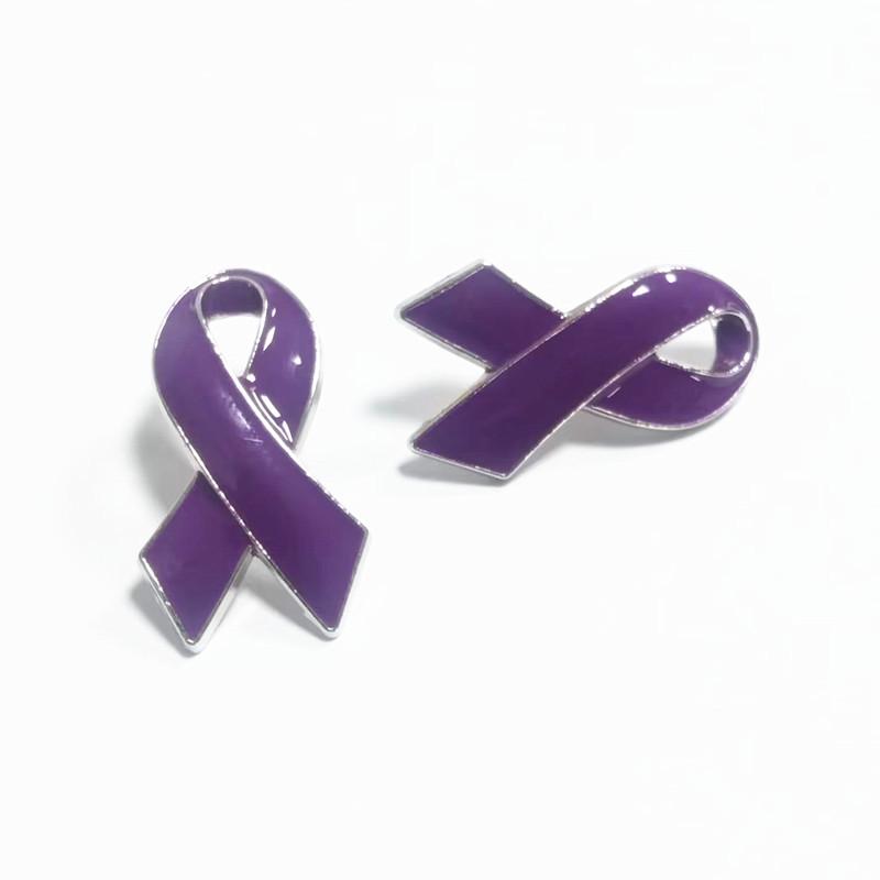 Promotional Red Ribbon Metal Badge for Breast Love Public Welfare Activity - Cross-border Brooch Pin Jewelry
