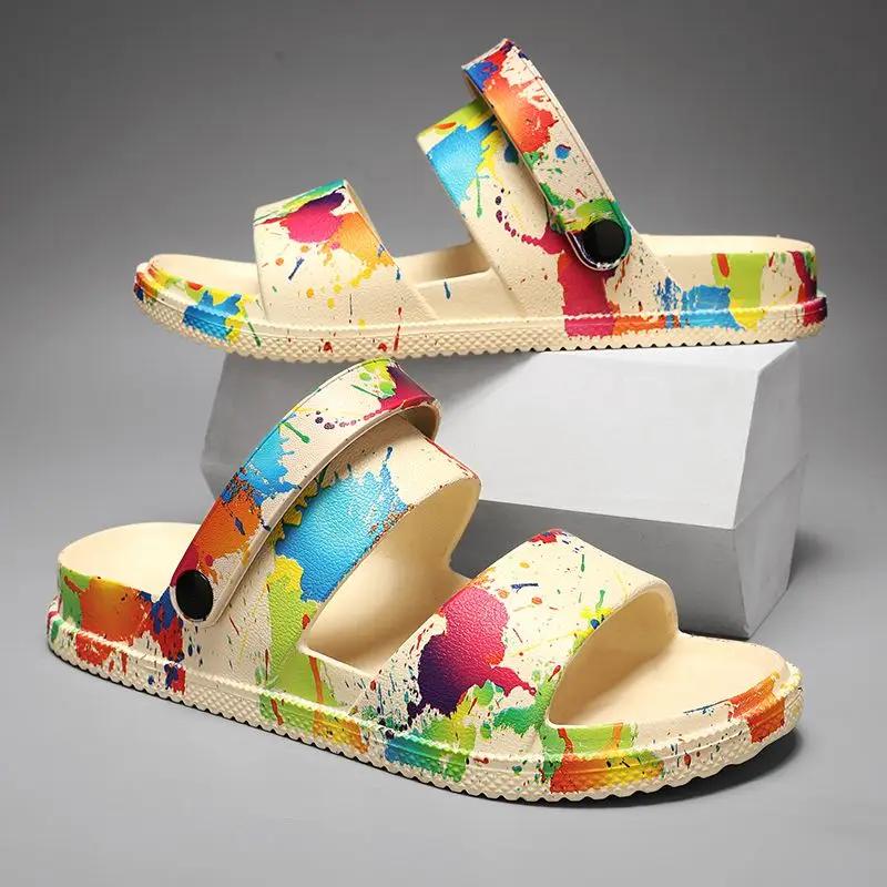 

Beach Shoes for Men Non-slip Descount Pvc 39 Number 41 Wholesale Summer Sale Luxury Designer Breathable Trend 2025 H Man Sandals 45