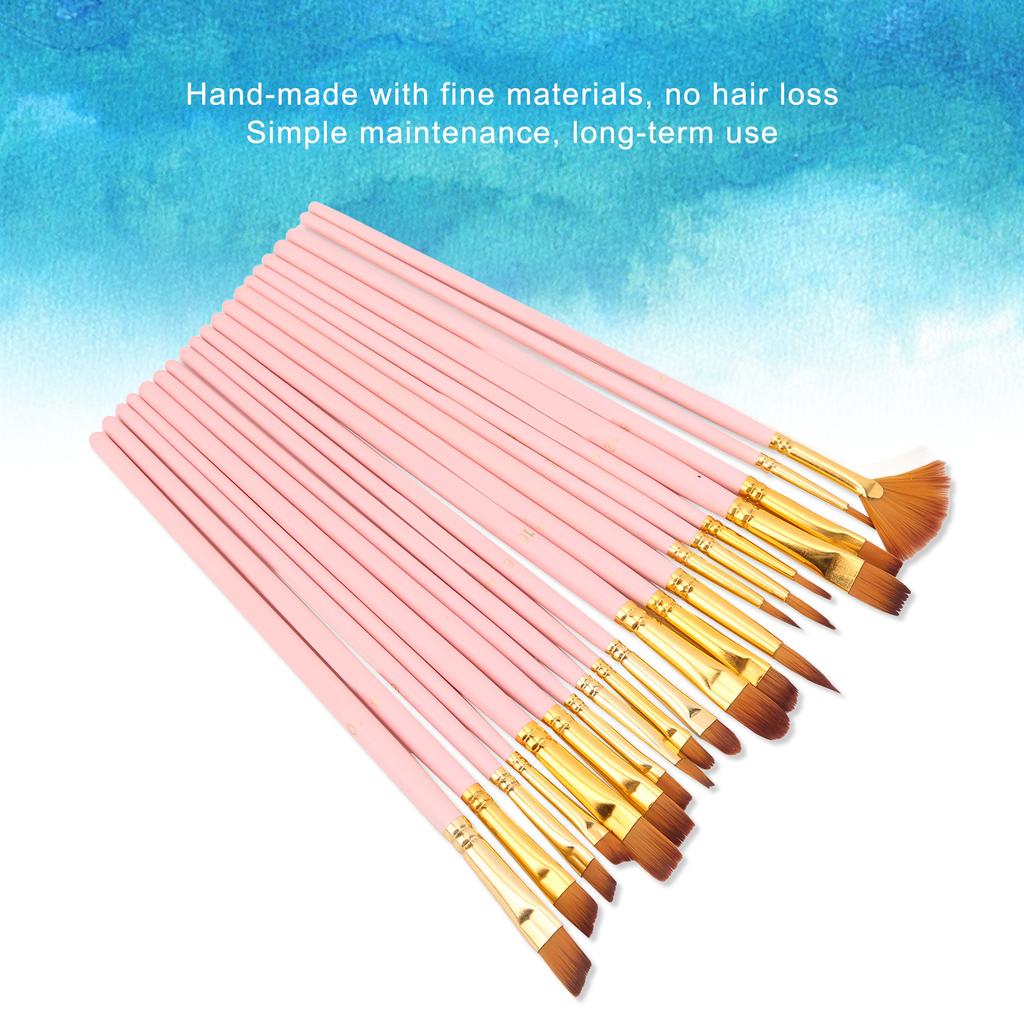 Paint Brush Sets Multimodal Nylon Hair 5 Different Types Oil Paint Brushes for Oil Watercolor Painting Gouaching Gift