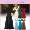 Elegantes Mittelalterliches Vintage-Kleid Mit Ungleichmäßigem Saum, Verziert In Schönen Farben Für Renaissance-Bühnenauftritte Und Veranstaltungen