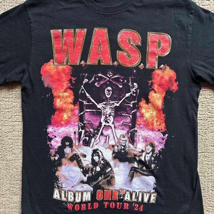 WASP Album One Alive World Tour TShirt S to 5XL PNA_097 FREE SHIPPING S