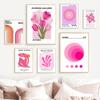 Matisse Bauhaus Angel Number Picasso Flower Wall Art Canvas Painting Pink Tiger Poster Picture Modern Living Room Interior Decor