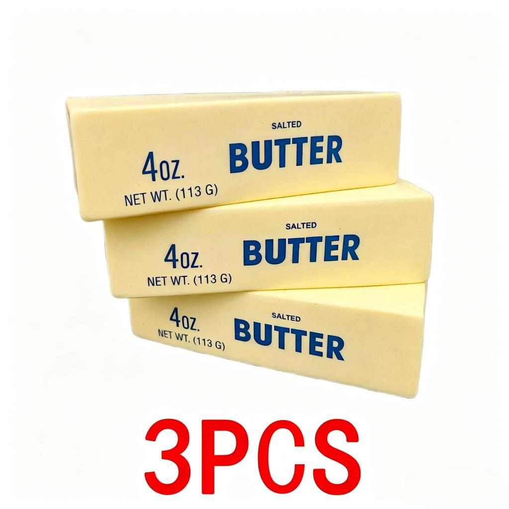 Super Soft Butter Squishy Toy Tpr Slow Rebound Squeeze Toy Stress Relief Fidget Toy Realistic Butter Shape Decompression Vent To