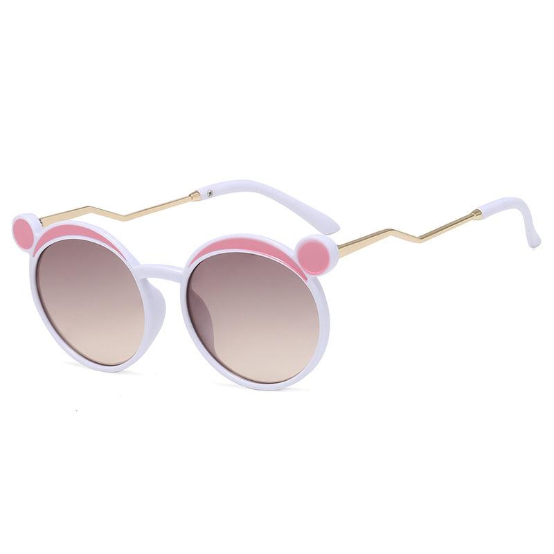 Cute Round Frame Bear Children'S Sunglasses Sunscreen Sunshade Glasses Baby Sunglasses Tide
